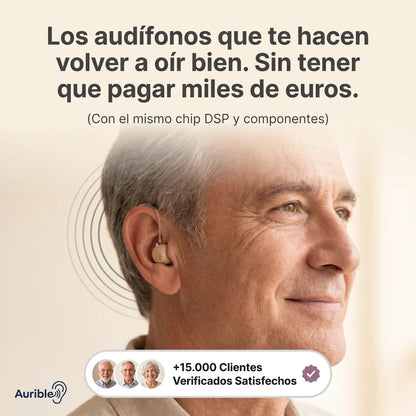 Audífonos Aurible® — Con chip DSP de procesamiento y certificación CE