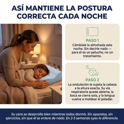 Dormidito Ergonomic - Almohada Ergonomica diseñada para Evitar deformaciones faciales