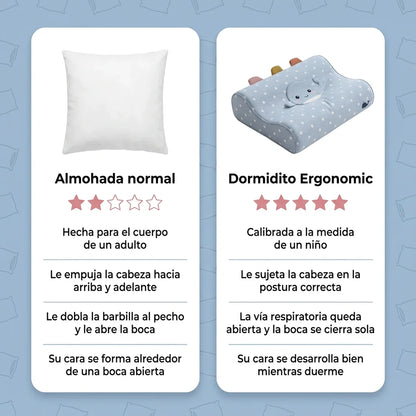 Dormidito Ergonomic - Almohada Ergonomica diseñada para Evitar deformaciones faciales