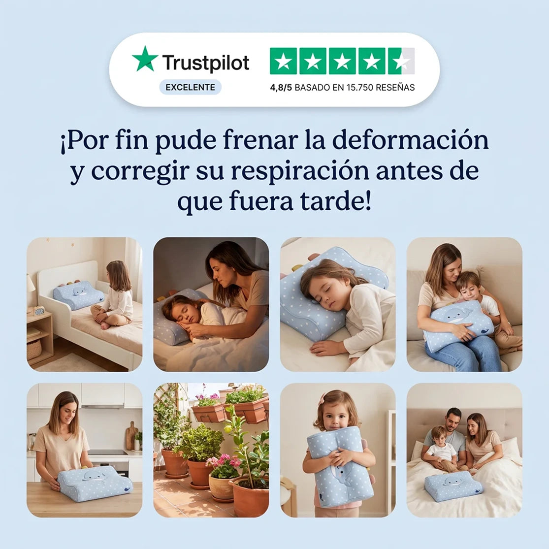 Dormidito Ergonomic - Almohada Ergonomica diseñada para Evitar deformaciones faciales