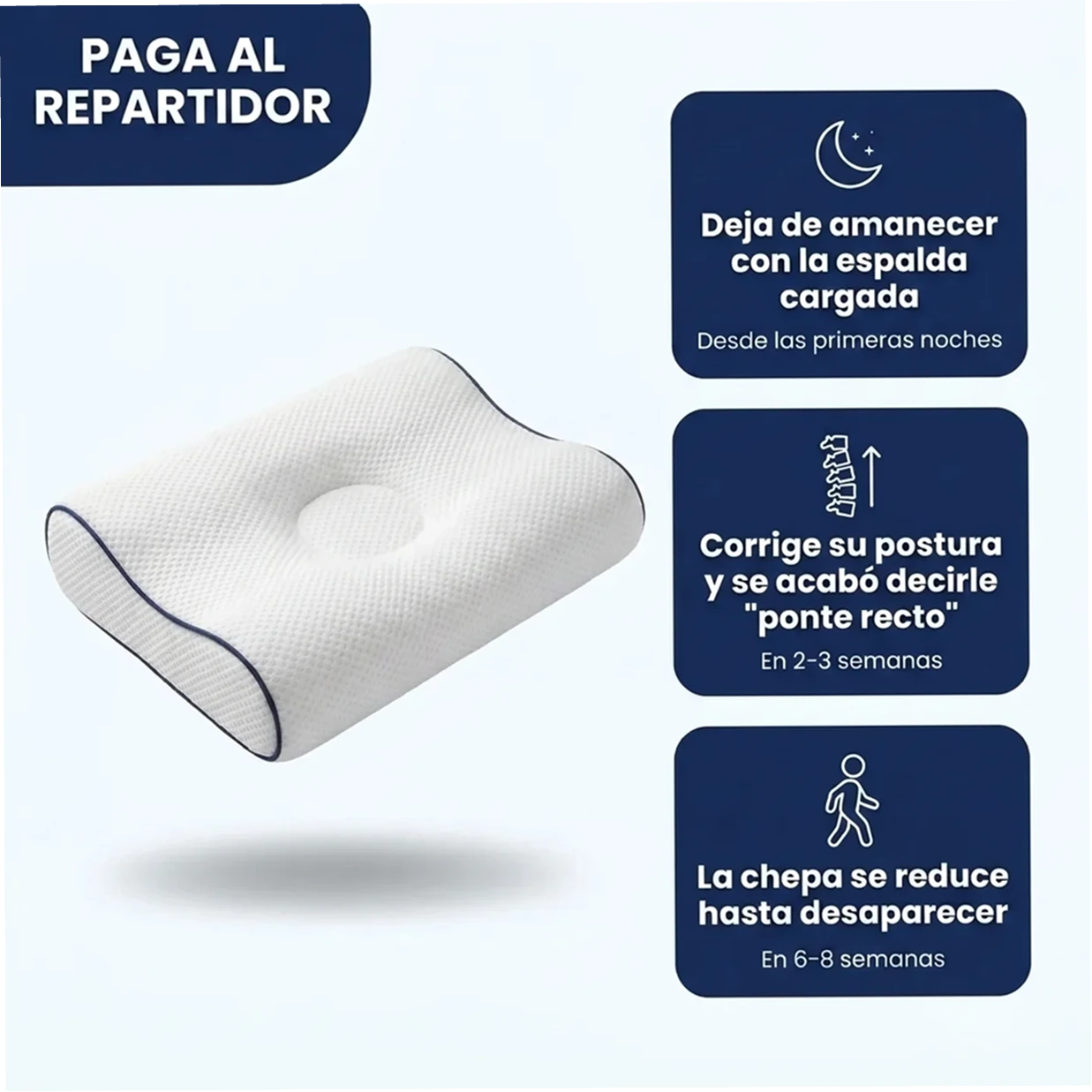 Dormidito Ergonomic - Almohada Ergonomica diseñada para Corregir y enderezar la Espalda de tu Hijo