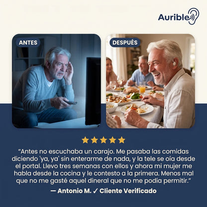 Audífonos Aurible® — Con chip DSP de procesamiento y certificación CE
