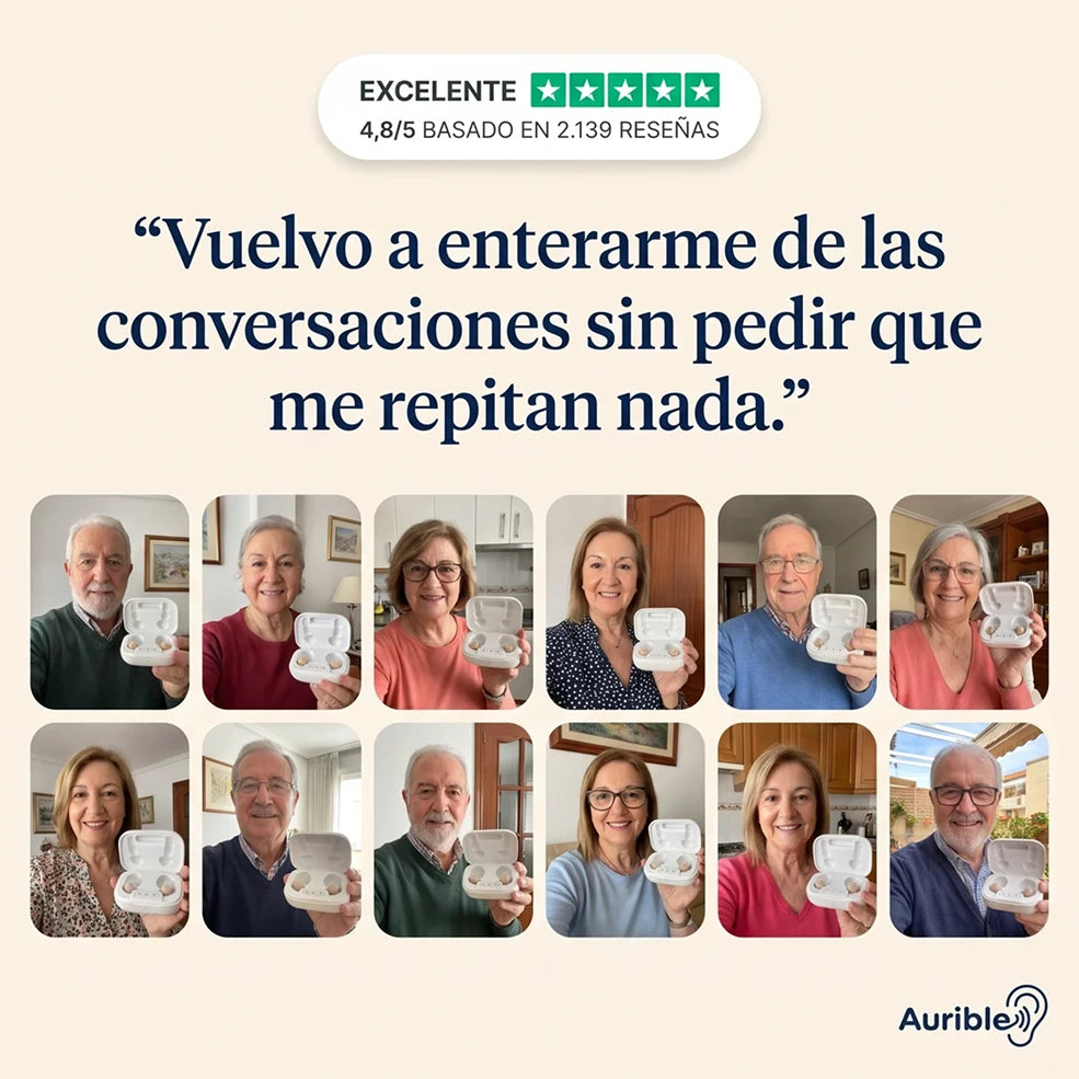 Audífonos Aurible® — Con chip DSP de procesamiento y certificación CE